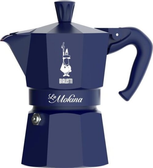 Bialetti La Mokina Joyful Memories 1 személyes Kotyogós kávéfőző - Kék