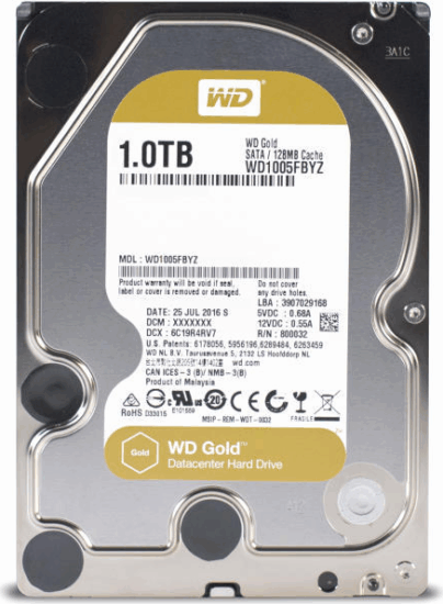 Western Digital 1TB Gold SATA3 3.5" HDD Western Digital 1TB Gold SATA3 3.5" HDD