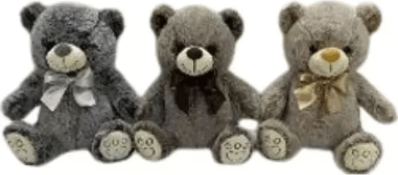 Plüssmackó szalaggal puha plüssfigura 27 cm - Többféle Plüssmackó szalaggal puha plüssfigura 27 cm - Többféle