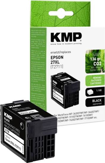 KMP E178 (Epson T 2711 XL) Utángyártott Tintapatron - Fekete