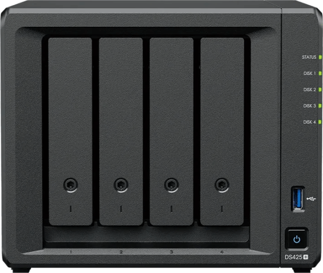 Synology DS425+ 4-rekeszes NAS hálózati adattároló + 6GB 4xHDD