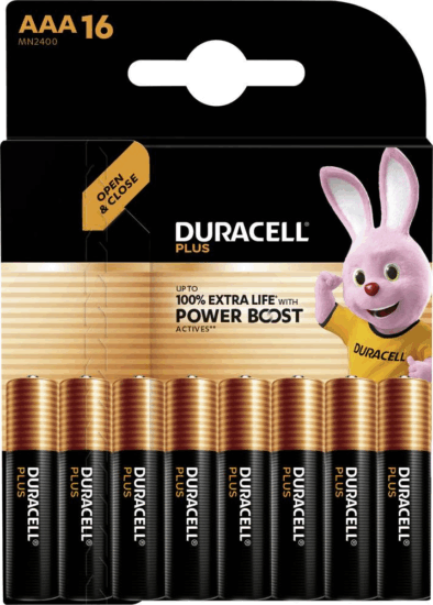 Duracell Plus Power Boost MN2400 Micro Ceruzaelem AAA (16db /csomag)