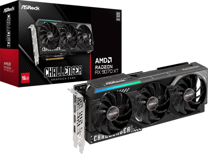 ASRock Radeon RX9070 XT Challenger 16GB GDDR6 Videókártya ASRock Radeon RX9070 XT Challenger 16GB GDDR6 Videókártya