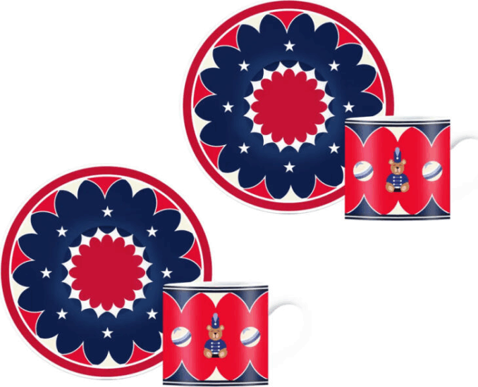 Bialetti Joyful Memories 80ml porcelán Csésze + alj 2 darab - Karácsonyi Maci minta Bialetti Joyful Memories 80ml porcelán Csésze + alj 2 darab - Karácsonyi Maci minta