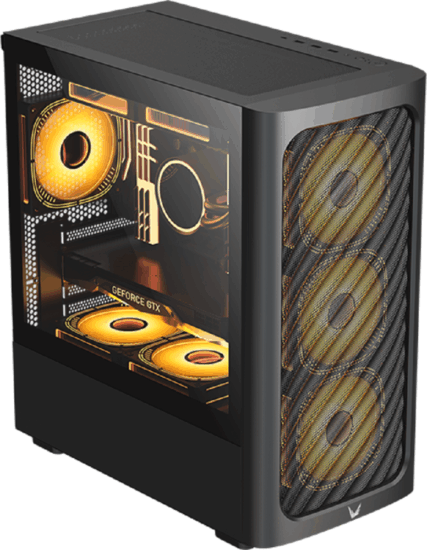 Formula Air Mesh G3 Black Midi Torony Számítógépház + 1db 120mm ventilátor - Fekete