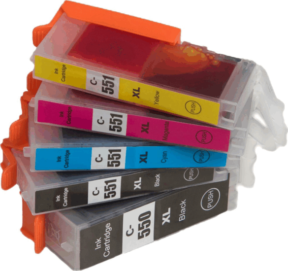 KMP (Canon PGI-550/CLI-551 XL) Utángyártott Tintapatron - Többszínű (5db / Csomag)