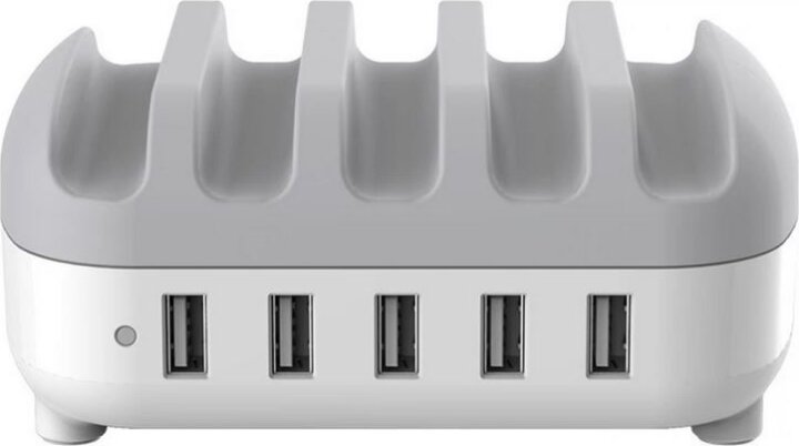 Orico DUK-5P-EU-WH-BP 5×USB Hálózati Gyorstöltő Adapter 40W - Fehér