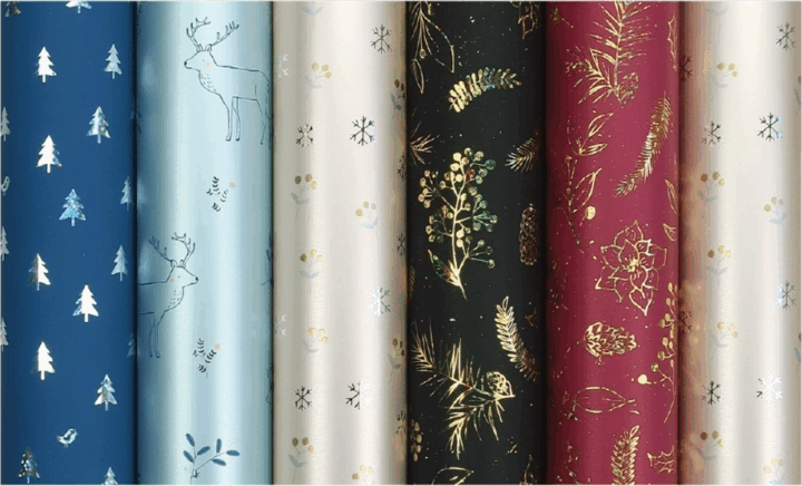 Rotolux Alaska metalizált és holografikus Karácsonyi csomagolópapír (0,7x1,5m) - Többféle