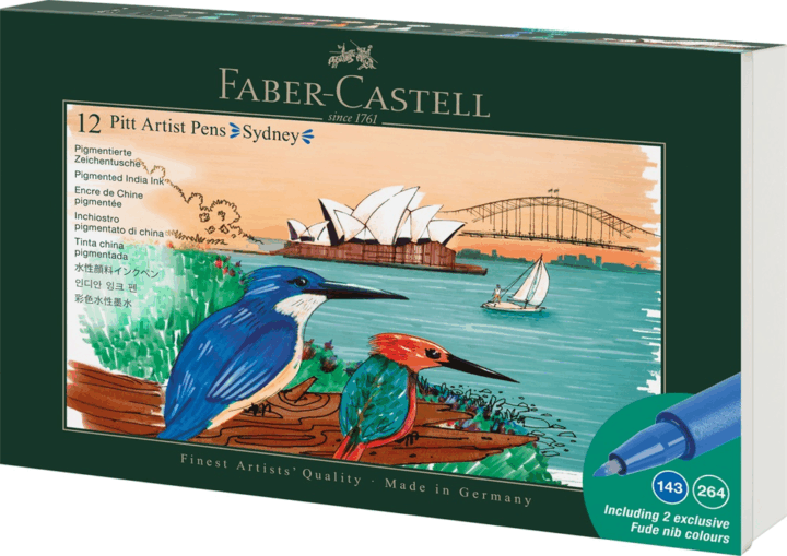 Faber-Castell Sydney Művészfilctoll készlet - Vegyes színek (12 db / csomag)