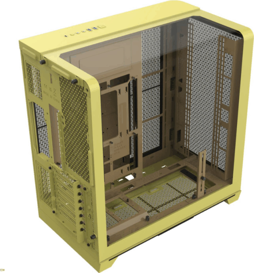 Thermaltake View 390 Air Midi Torony Számítógépház + 2db 120mm ventilátor - Karamell