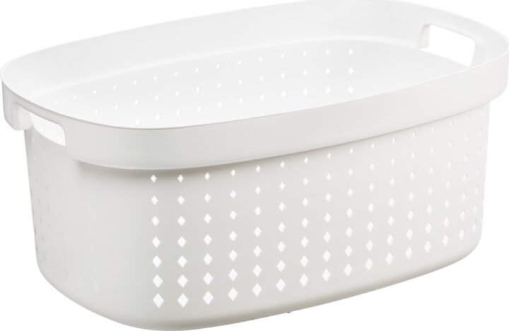 Iris Seoul Műanyag szennyestartó kosár 42l - Fehér