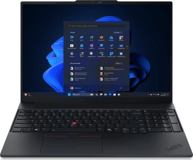 Lenovo ThinkPad E16 G3 21SR007NHV Laptop Fekete (16" / Intel Core Ultra 5-225U / 32GB / 1TB M.2 SSD)