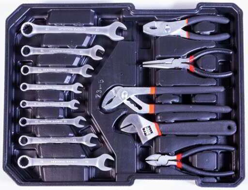 Iris Tools TS-1-007 Szerszámkészlet aluminium táskában (130 db / csomag)