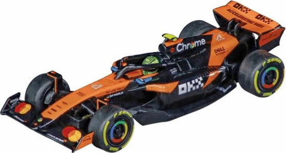 Carrera GO!!! McLaren MCL39 L. Norris, No.4 (2025) autó autópályához 1:43 - Narancs
