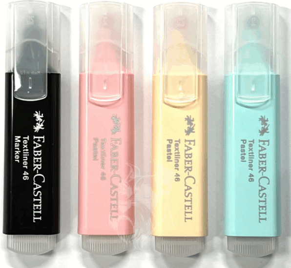 Faber-Castell Glassy 1-5mm Szövegkiemelő készlet - Vegyes színek (4 db / csomag)