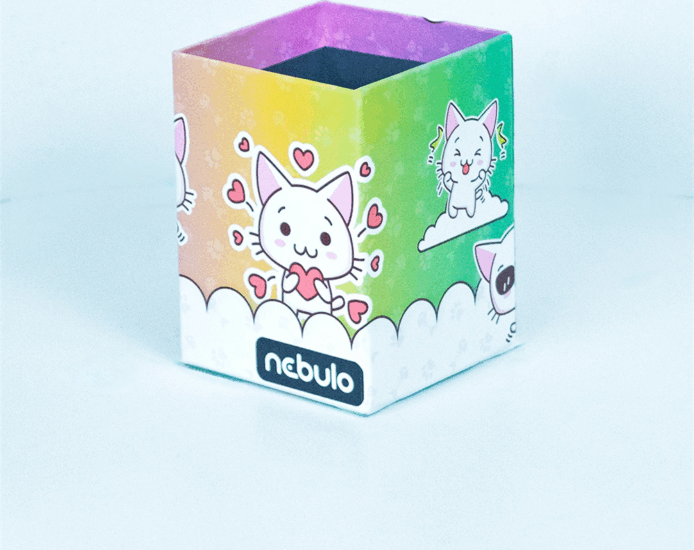 Nebulo Vidám cica mintás írószertartó - Mintás