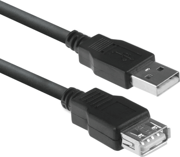 ACT AC3040 USB-A 2.0 Anya - USB-A 2.0 Apa Hosszabbító Kábel 1,8m - Fekete