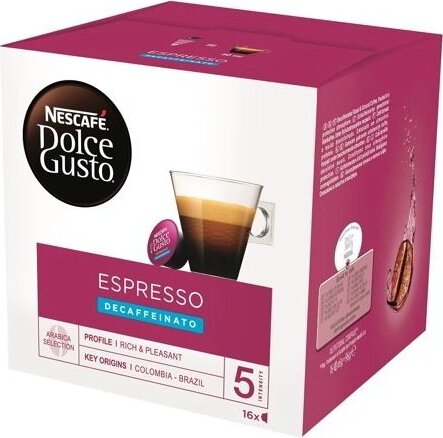 Nescafe Espresso Decaffeinato Dolce Gusto Koffeinmentes kapszula 16 db Nescafe Espresso Decaffeinato Dolce Gusto Koffeinmentes kapszula 16 db