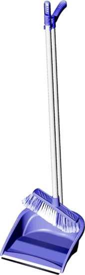 Szemeteslapát hosszú nyéllel és partvissal - Kék Szemeteslapát hosszú nyéllel és partvissal - Kék