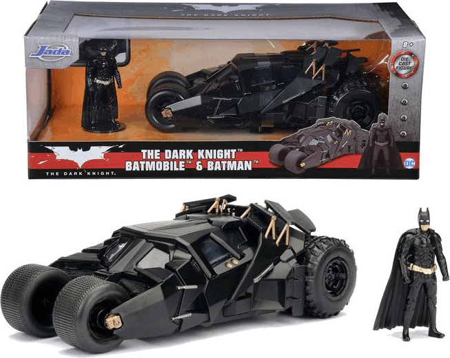 Jada Toys Batman The Dark Knight Batmobil Batman figurával 1:24