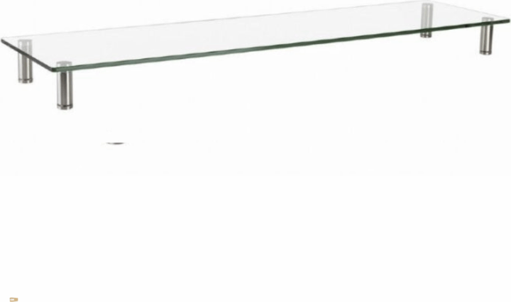 Gembird Üveg TV / Monitor asztali Állvány Max 20 kg - Ezüst/ Átlátszó