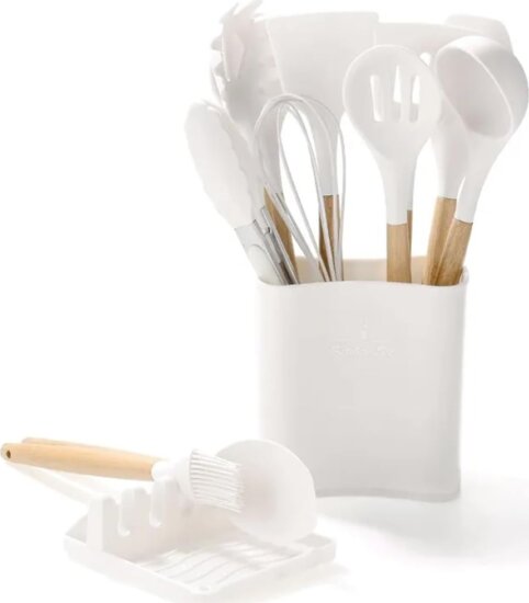 IRIS KT-243-W Szilikon Konyhai eszköz készlet 13 darabos - Fehér IRIS KT-243-W Szilikon Konyhai eszköz készlet 13 darabos - Fehér