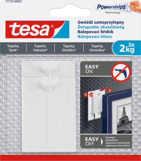 Tesa 77776 Öntapadó akasztószög tapétához