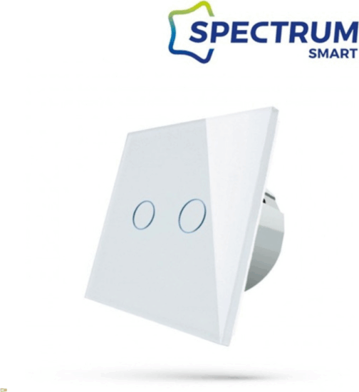 SpectrumLED 2 zónás Wifi Okos Süllyesztett fali Kapcsoló - Fehér SpectrumLED 2 zónás Wifi Okos Süllyesztett fali Kapcsoló - Fehér