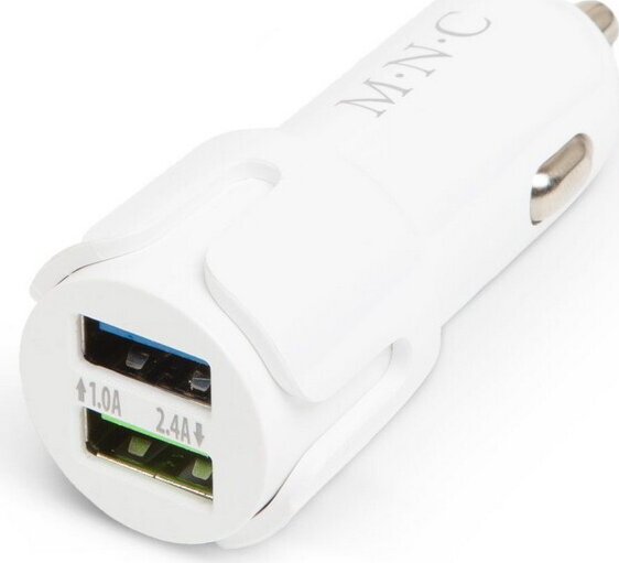 M.N.C 54931WH Autós Szivargyújtó adapter 2 x USB - Fehér