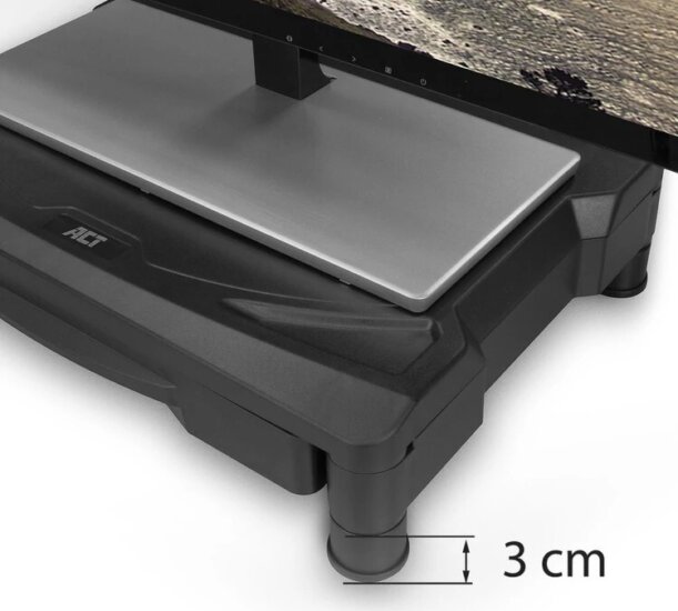 ACT AC8220 Pótlábak 3 cm AC8210 / AC8215 Asztali Monitortartóhoz - Fekete