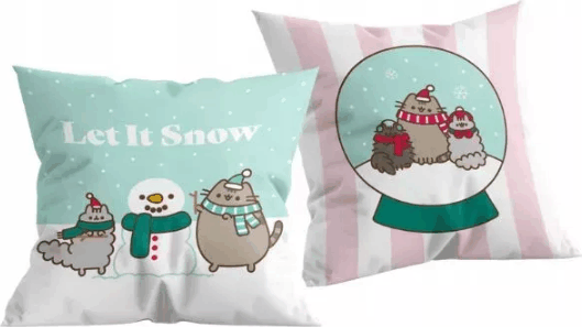 Pusheen Karácsonyi mintás kétoldalú díszpárna 40 x 40 cm Pusheen Karácsonyi mintás kétoldalú díszpárna 40 x 40 cm