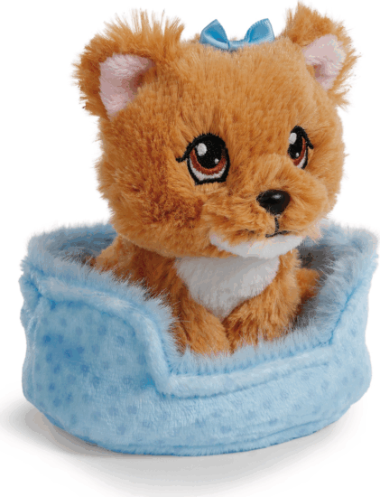 Nici Green Yorkshire kutya plüssfigura kosárban 12 cm