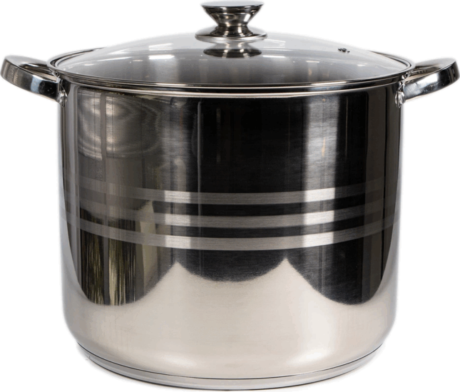 TOO LP-7173-17,5L Prémium rozsdamentes Fazék Üveg fedővel Ø 30 cm 17,5L - Ezüst