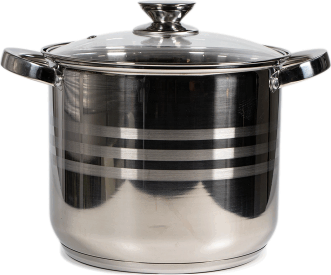 TOO LP-7171-7L Prémium rozsdamentes Fazék Üveg fedővel Ø22cm 7,2L - Ezüst