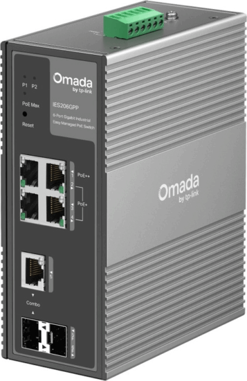 TP-Link Industrial PoE IES206GPP Fémházas 6-port Gigabit Ipari Switch TP-Link Industrial PoE IES206GPP Fémházas 6-port Gigabit Ipari Switch