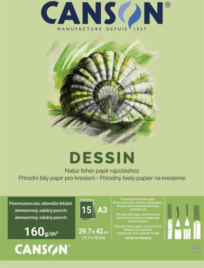 Canson C602308001 A3 Rajzpapír 160g (15 ív / csomag)