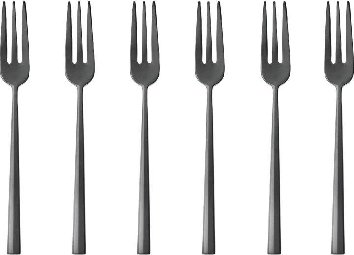 Sambonet Rock Lucido Rozsdamentes acél Desszertvilla készlet 6 darabos - Fekete