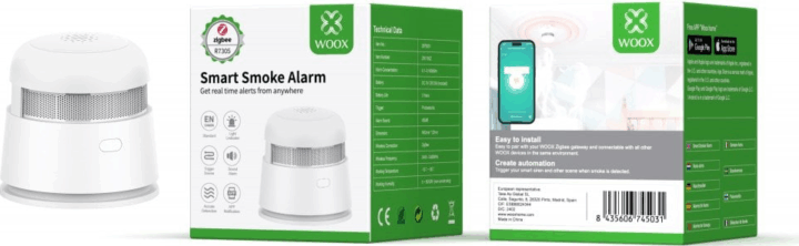 Woox R7305 Smart Zigbee 3.0 Okos Füstérzékelő - Fehér