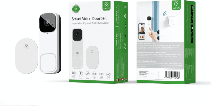 Woox R4331 Smart Home Okos Kapucsengő HD kamerával - Fehér Woox R4331 Smart Home Okos Kapucsengő HD kamerával - Fehér