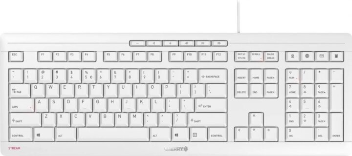 Cherry Stream Vezetékes Billentyűzet HUN - Fehér