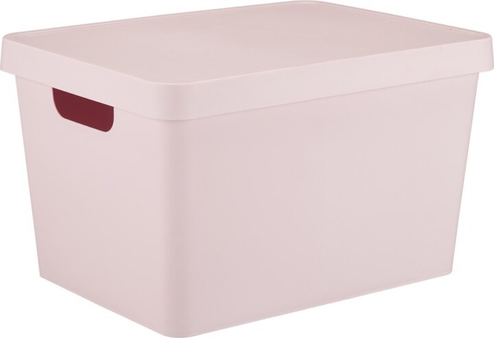 Iris G-643 VINTO Műanyag Tárolódoboz tetővel 17L - Rózsaszin