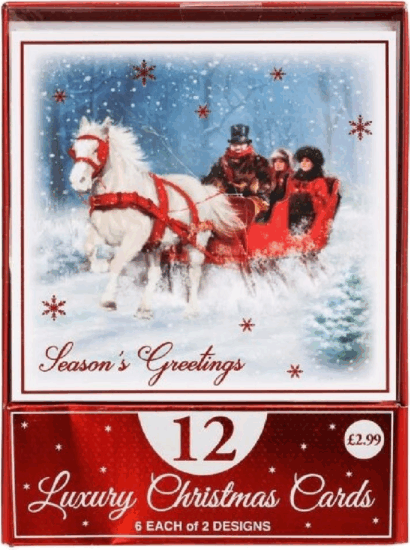 Iris 12 darabos Karácsonyi ajándék kártya csomag (14x14cm) - Többféle