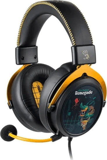 A4-Tech Bloody M595 Renegade Midnight USB-A Vezetékes Gamer Fejhallgató Headset - Sárga / Fekete