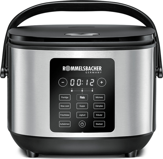 Rommelsbacher MRK 650 Multifunkcionális Rizsfőző 3L - Fekete / Ezüst Rommelsbacher MRK 650 Multifunkcionális Rizsfőző 3L - Fekete / Ezüst