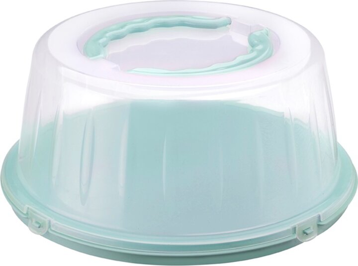 Iris G-298 BELLA Műanyag Kerek torta Tároló és hordozó 13L - Átlátszó / Zöld