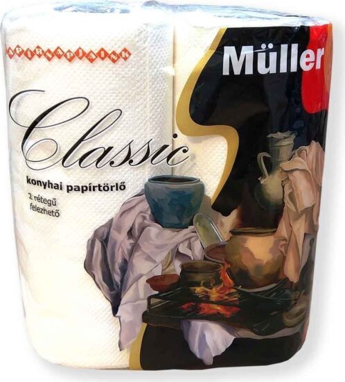 Müller Classic bcell Kétréregű Háztartási papírtörlő (2 db / csomag) - Fehér