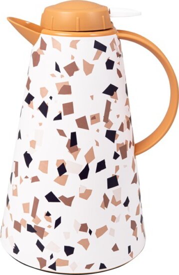 Iris Stone Kúp alakú vákuum kancsó 1,55L - Fehér mintás