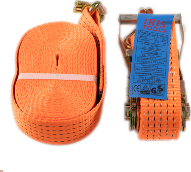 Iris Tools ITCLS-8M5T Racsnis rögzítő spanifer 8m (2db/csomag) - Narancssárga Iris Tools ITCLS-8M5T Racsnis rögzítő spanifer 8m (2db/csomag) - Narancssárga