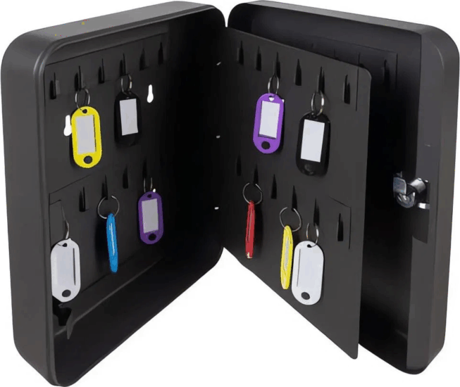 Malatec 22628 Kulcszáras 48 kulcsos Kulcstartó doboz bilétákkal - Fekete