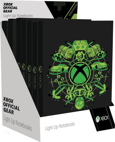 Paladone XBox Light Up A5 100 lapos Vonalas füzet - Mintás